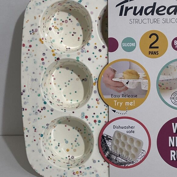 Silicone Cupcake Muffin Pan Tin Nonstick Baking Tray Dishwasher Safe BPA Free - Picture 2 of 9